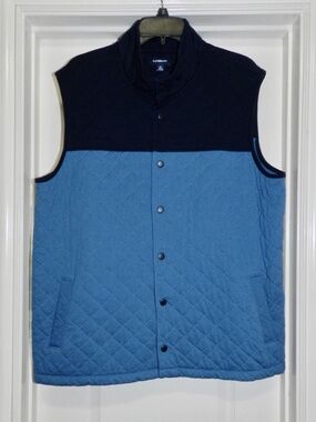 Mens Quilted Vest Blue XL Croft & Barrow